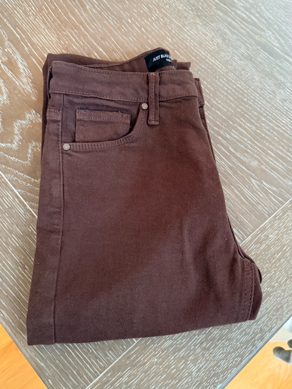 Just Black Denim Women's Brown Straight Leg Jeans